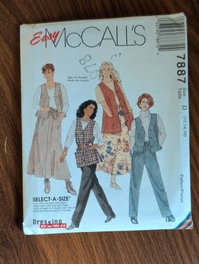 McCall's 7887 Select-A-Size Sewing Pattern 12-16